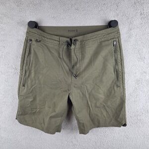 Roark Layover 2.0 Travel Shorts Mens 30 Olive Green Stretch Utility Hiking Pack
